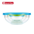 Nested Glass Salad Mixing Bowl With Plastic Lid